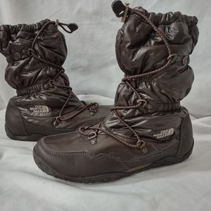 North Face Ice Queen Waterproof Boots Primaloft Brown Size 8
